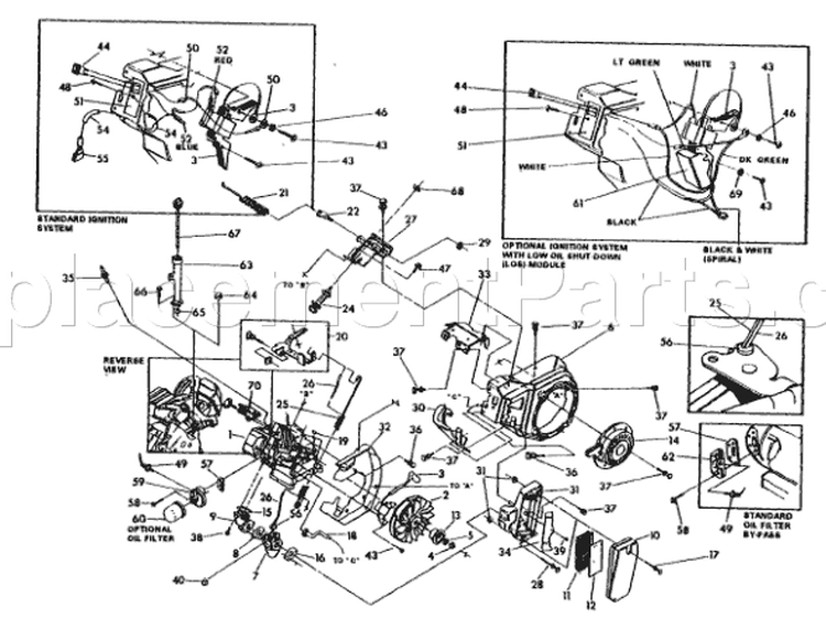 Page B Diagram and Parts List for 9538-2  Briggs and Stratton Generator